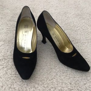 Bruno Magli Cut Out Suede Pumps